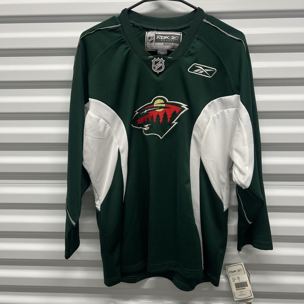 Reebok Minnesota Wild NHL Jersey Size XL Youth 18/20 Green White Hockey NWT — photo 2